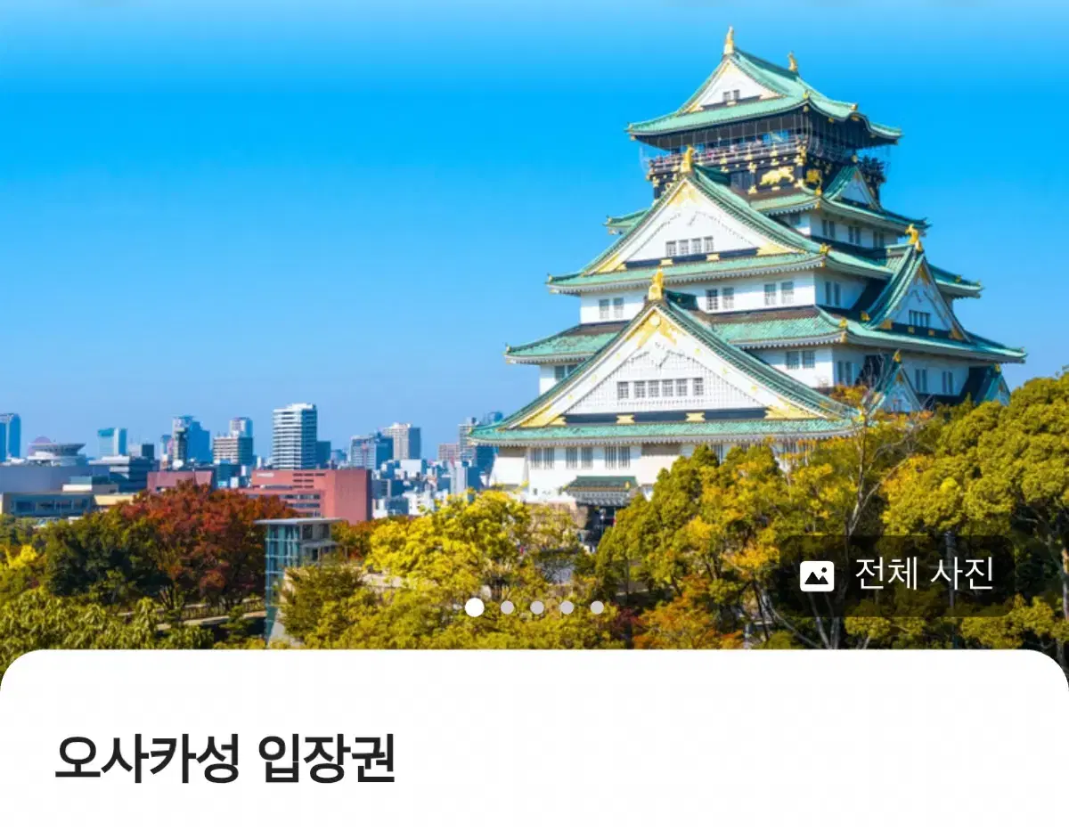 오사카성 입장권 (성인 1매당)